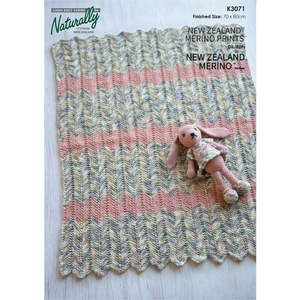 K3071 Bunny Blanket & Crochet Bunny Toy