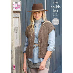 Cardigans: 5792 V-Neck Cardigan & Waistcoat