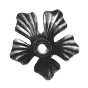 Italian Wrought Iron: Sheet Metal Flower Dia. 88 Mm. Id