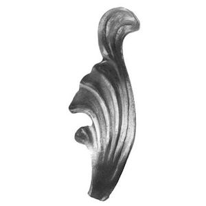 Italian Wrought Iron: Stamped Leaf H. 110 Mm Id