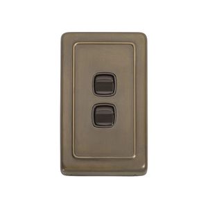 Other: Switch - Rocker 2 Gang Br 72x115mm Tr