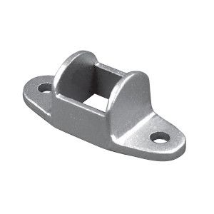 Italian Wrought Iron: Flange Alum Double 1 Hole 30x30 El