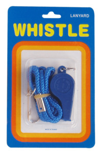 Single Metal Whistle – Medium with Lanyard