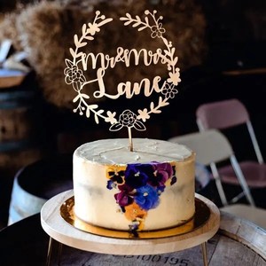LARGE Floral Wreath Mr & Mrs (name) CMM3 – Knox Engravers