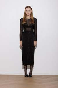 Ravenhue: IMAGAWA TUBE SKIRT MAXI BLACK