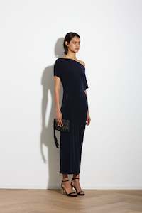 SENNA DRESS LONG DARK NAVY