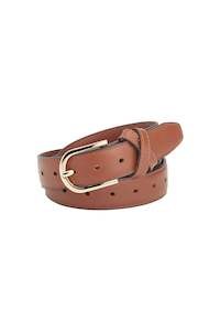 Belts: BOYFRIEND BELT TAN/GOLD