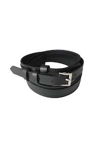 Belts: SADDLE BELT NICKEL BUCKLE
