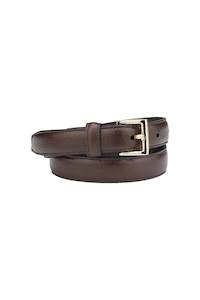 Belts: BELT CLASSIC HANDMADE BROWN/GOLD