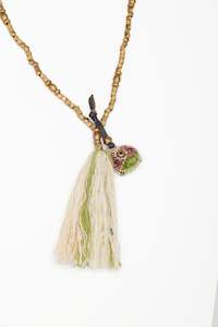 Necklaces: ISHI COLLAR YALA PINK AND GREEN - Y2016