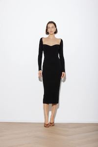 Knitwear: ARLO DRESS BLACK CASHMERE