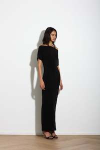 Ravenhue: SENNA DRESS LONG BLACK