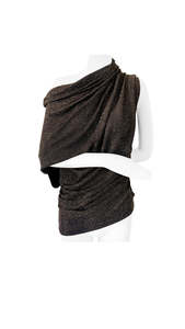 Clothing: LOUNGE TOP LUREX BLACK/GOLD