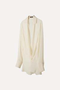 Clothing: KNOTTED SHIRT SHEER SILK CHALK