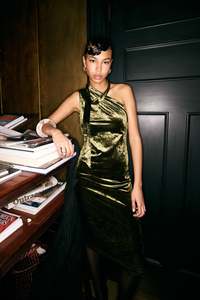 DITA DRESS GOLD SAGE