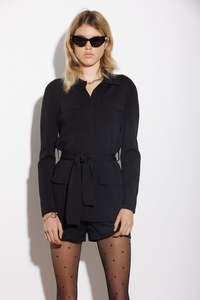 Clothing: DOUBLE KNIT URBAN BLAZER BLACK - 0152