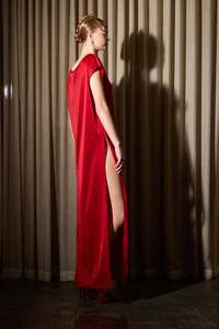 VENEZIA DRESS LUREX RED