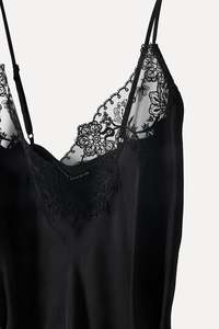 Clothing: LACE CAMISOLE BLACK