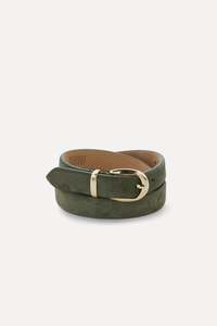 KOYU LEATHER BELT OLIVE KHAKI