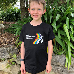 Products: Retro kid tee - Keep New Zealand Beautiful