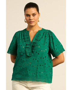 Blouses: Zoe Kratzmann - Vantage Top (Emerald)