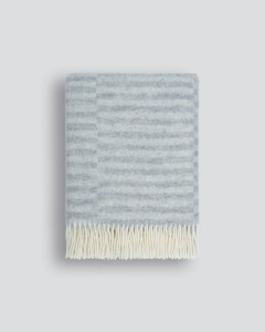 Baya - Noah (100% New Zealand Wool) Throw - Silver 130x190cm