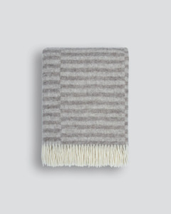 Throw: Baya - Noah (100% New Zealand Wool) Throw - Oatmeal 130x190cm