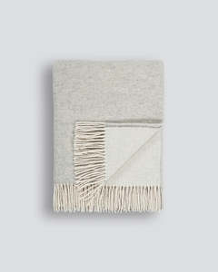 Baya - Casa (Merino Wool/Nylon) Throw - Silver 140x200cm