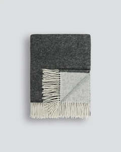 Baya - Casa (Merino Wool/Nylon) Throw - Anthracite 140x200cm
