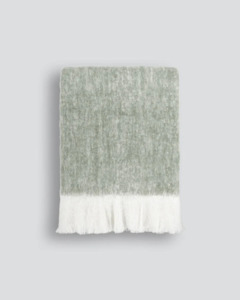 Baya - Richmond (Acrylic/Wool Blend) Throw - Sage 125x150cm