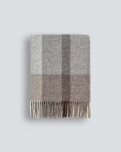 Throw: Baya - Brunswick (100% New Zealand Wool) Throw - Fawn 130x180cm