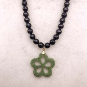 Jewellery: Ghost & Lola - Jade Flower Necklace