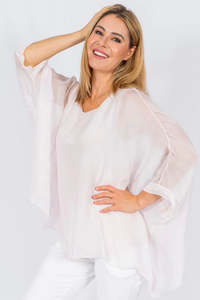 The Italian Closet: The Italian Closet - Allegra Top Baby Pink Silk