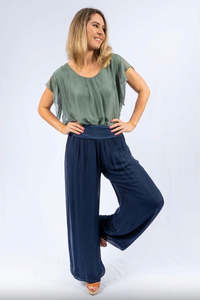 The Italian Closet - Faustina Pants Navy