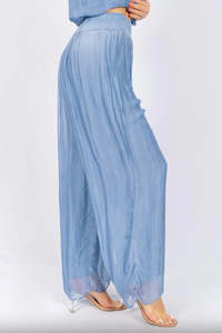 The Italian Closet - Invitati Pants Periwinkle & Charcoal