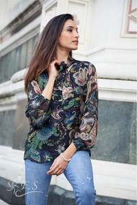 ES - Silk Tie Front Top