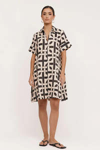 Adorne: Adorne - Solace Printed Linen Dress