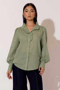 Adorne: Adorne - Jane Voile Shirt (Sage)