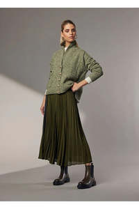 Madly Sweetly - Just Pleat It Skirt (Olive)