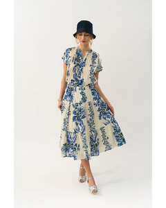 Lollys Laundry: Lolly's Laundry - Morning Midi Skirt (Blue)