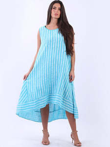 Lilliano: LILLIANO - Italian Stripe Cotton Dress
