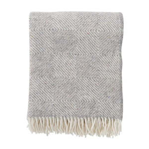Nordic Style - Klippan Lambswool Throw Gooseye (Grey)