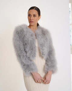 Lady Lux: Lady Lux - Milly Crop Jacket (Silver)
