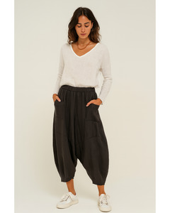 Pompeii Linen Pants Charcoal