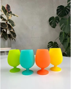 Hā Naturally - Campinas Stemm Silicone Unbreakable Wine Glasses (4 pack)