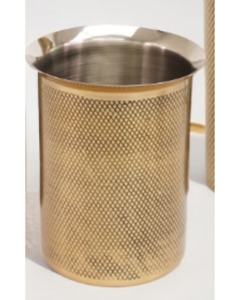 Robert Mark: Robert Mark - Art Deco Wine Cooler & Ice Tongs 17CM (Gold Diamond Pattern)