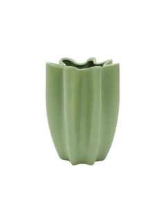 Robert Mark: Robert Mark - WAVES CERAMIC VASE 18X25CM (Green)
