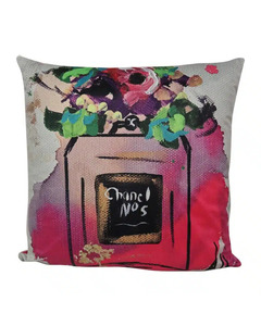 Cushions: Le Forge - Art Cushion Velvet No5 Floral