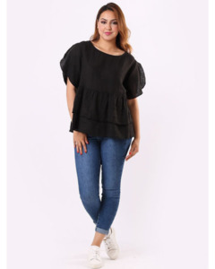 Lilliano: Lilliano - Italian Linen 2 frill Top