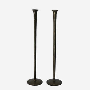 Cc Interiors: CC Interior - Forged Organic Style Medium Candlestick Dark